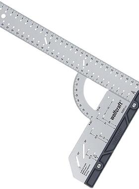 德国Wolfcraft狼工直角尺90度多功能木工尺高精度万用拐尺洞洞尺