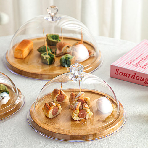 艾丽雯竹制森系试吃展示盘PC盖