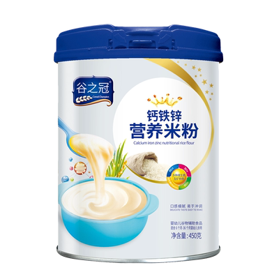 谷之罐加铁米粉4罐装6-36月宝宝