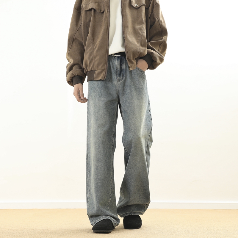 cleanfit美式水洗复古牛仔裤