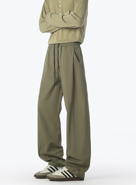 WAALEVANA美式机能斜切弯刀工装裤山系户外速干宽松直筒休闲裤潮