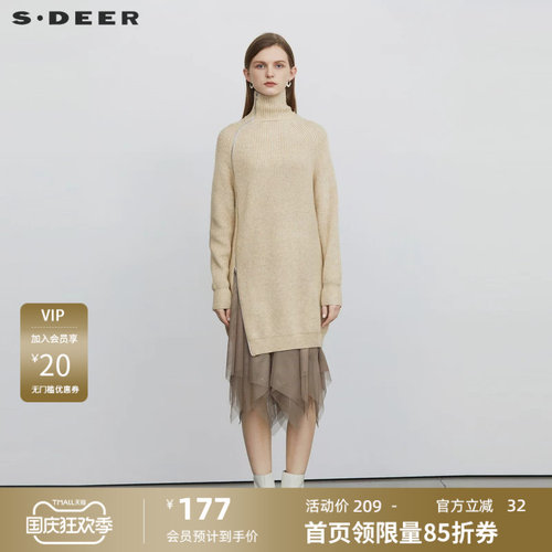 s.deer连衣裙圣迪奥高领