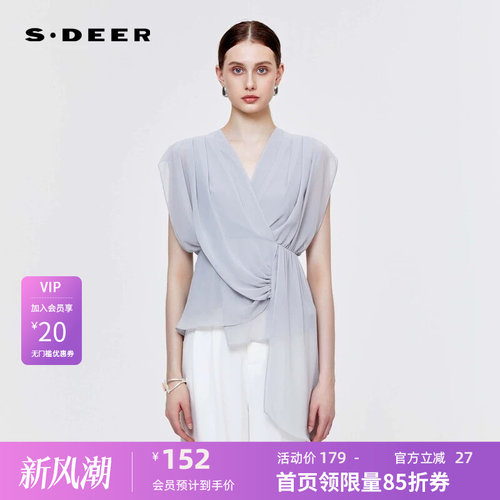 上衣无袖衬衫圣迪奥sdeer