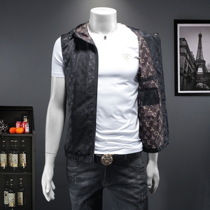 男士连帽马甲背心   M-5XL 钱塘6026-9007-P140 （假模图）图片