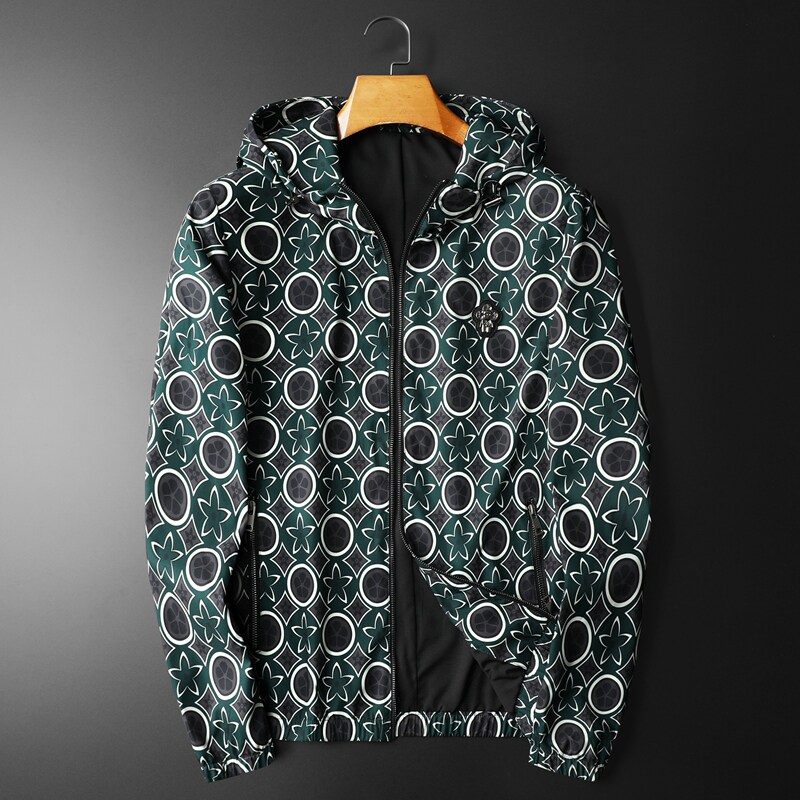 2024年春季新款 男士休闲连帽印花夹克 M-5XL 8009-P175图片