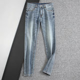 2024年新款男士蓝色修身牛仔长裤N6823P165228，男装牛仔裤，钱塘6026