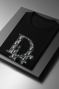 2025年新款 双丝光棉短袖T恤 6606-P80 M-5XL 黑色图片
