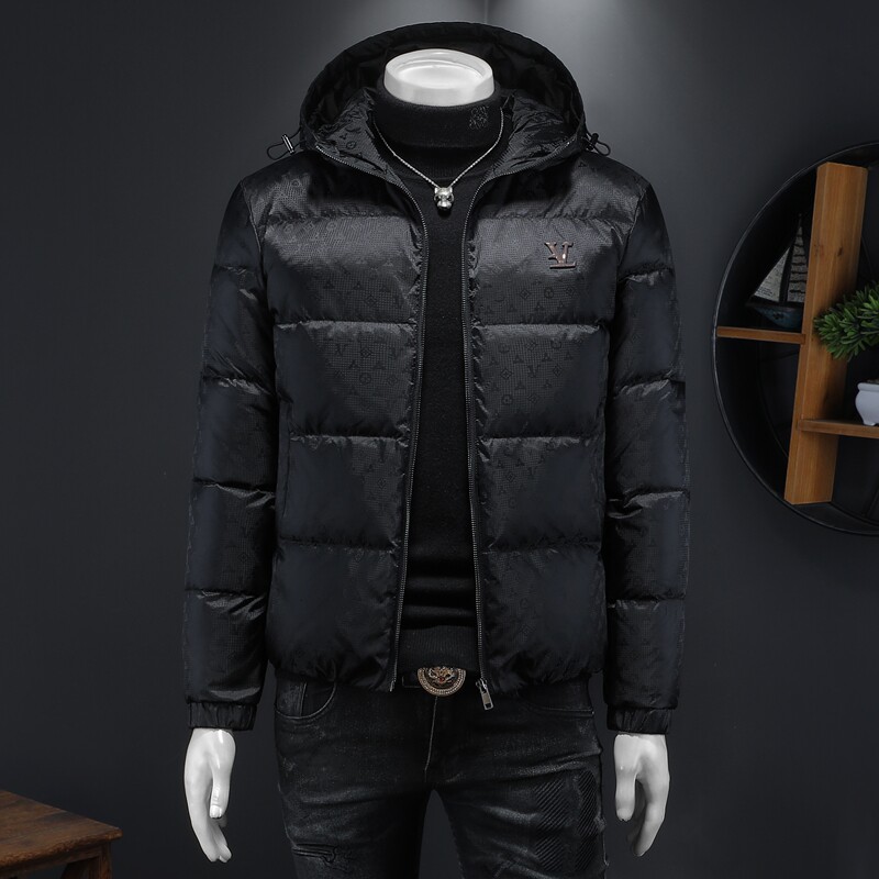 2025冬装新款连帽羽绒服男 M-5XL 钱塘6026-Y9020-P300 （假模图图片