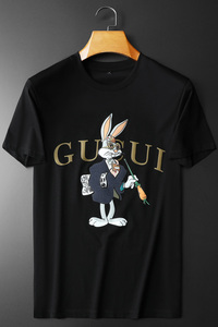 2024年新款 双丝光棉短袖T恤  6518-P80 M-5XL 白色图片