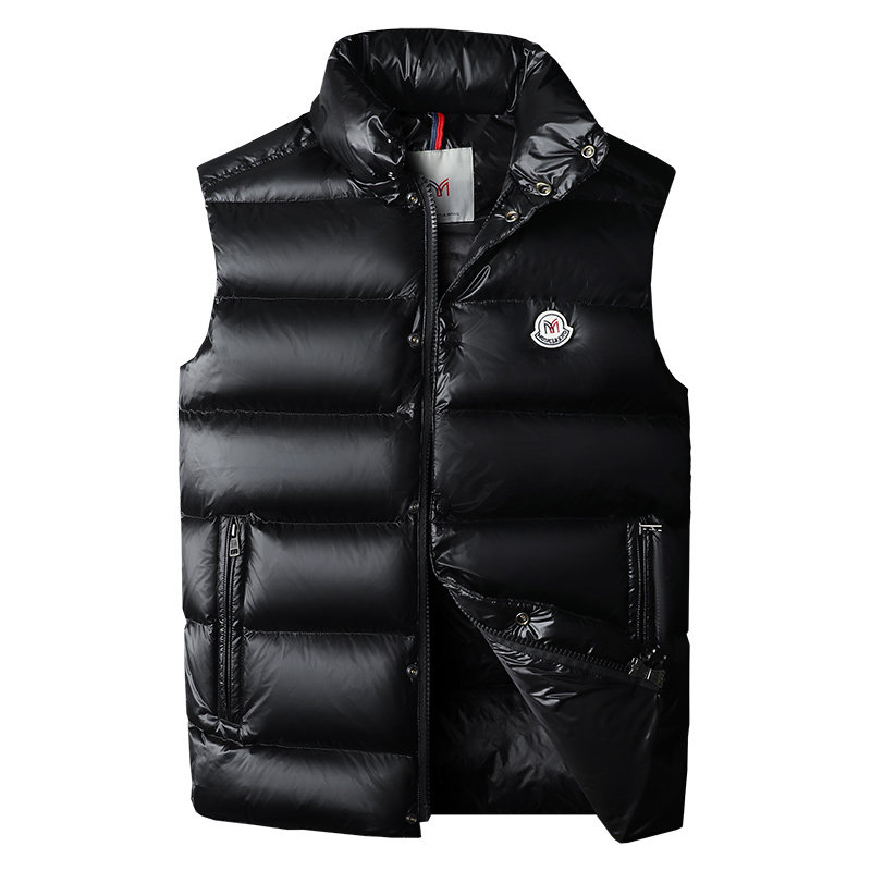 90白鸭绒立领羽绒马甲黑/绿M0951P220M-5XL（图形已注册,男装羽绒服,钱塘6026