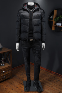2025冬装新款连帽羽绒服男 M-5XL 钱塘6026-Y9017-P300 （假模图图片