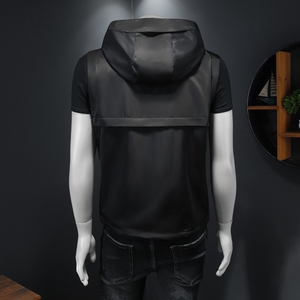 男士连帽马甲背心   M-5XL 钱塘6026-9010-P145 (假模图）图片