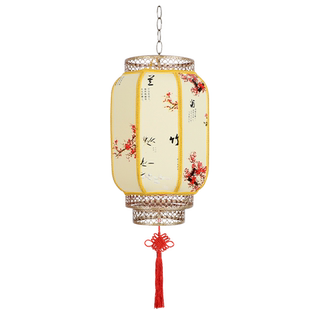 梅兰竹菊牡丹中式羊皮灯笼中国风红灯笼酒店茶楼仿古室内吊灯装饰