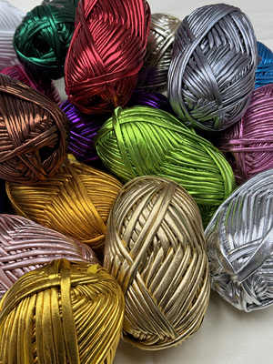 二代金属布条线 银色布条线 金色布条线手工编织diy包包 拖鞋钩织