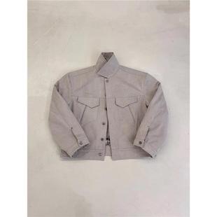 亏本特价清仓AMBSOM“长耳定光”16OZ水洗帆布软糯兔毛军布夹克