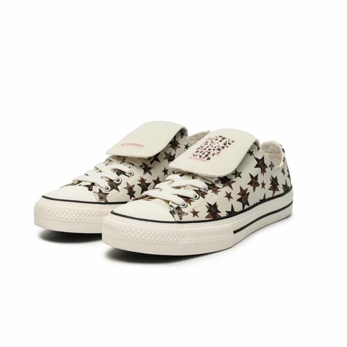 首发2开 AMBSOM满印豹纹LOGO帆布板鞋 LEOPARD MONOGRAM SNEAKERS