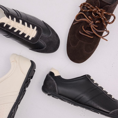 AMBSOM*真皮进口牛皮反绒德训鞋 复古舒适百搭 日常通勤男女