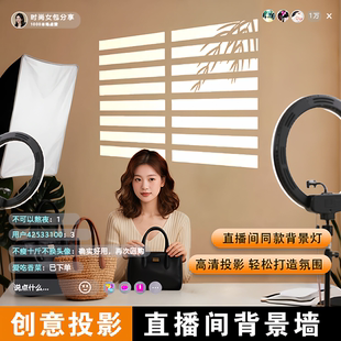 假窗户投影灯直播间背景墙造景成像氛围影棚摄影模拟光影投射灯