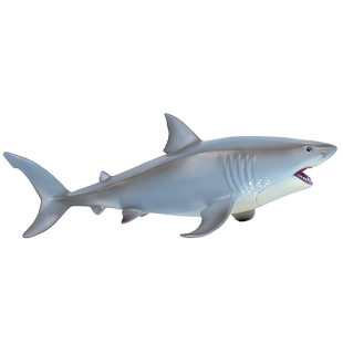 仿真海洋生物型巨齿鲨玩具鲨鱼锤头鲨大白鲨动物模型儿童男孩礼物