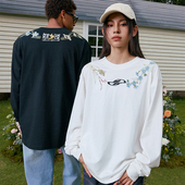 HACR长袖 harshandcruel 领口花环logo项链刺绣新中式 T恤打底内搭