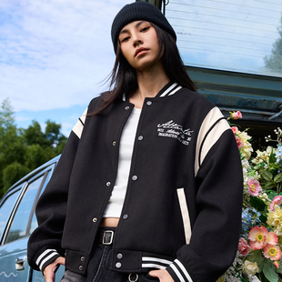 harshandcruel cleanfit美式复古立领棒球服运动夹克 休闲街头