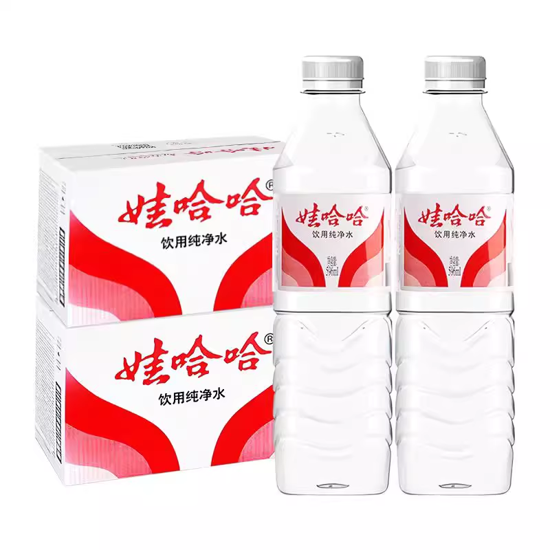 娃哈哈饮用纯净水596ml*24瓶*2整箱包邮特批价小瓶便携非矿泉水