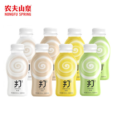 农夫山泉打奶茶300ml*8瓶 低糖红茶乌龙茶茉莉奶绿铁观音奶茶