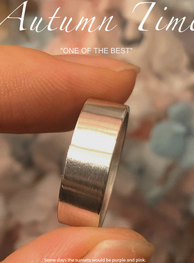 简约素圈纯银对戒原创设计情侣