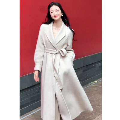 双面羊毛大衣女加长款2025秋冬新