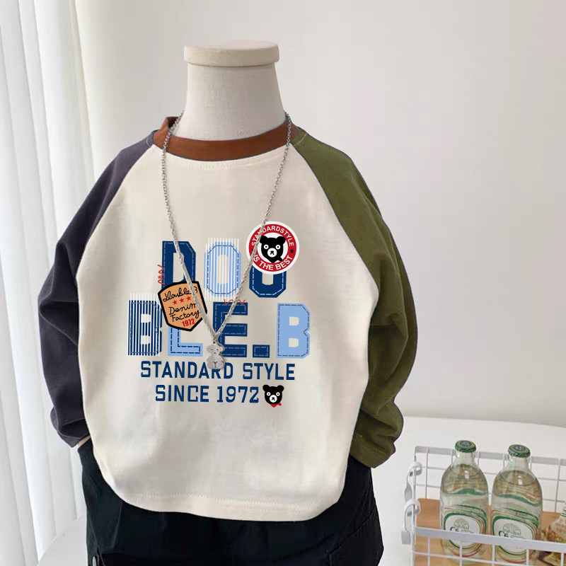 薄款纯棉新款男女童春夏趣味可爱打底衫洋气T恤卡通印花透气长袖