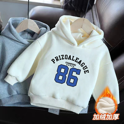 儿童纯棉华棉春秋装连帽卫衣