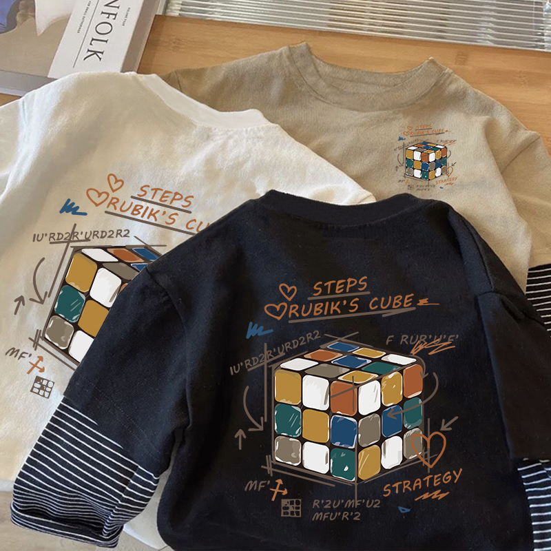 男童女童新款纯棉长袖T恤