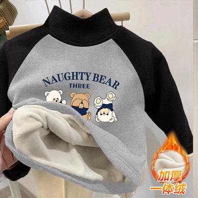 男童女童新款德绒打底衫