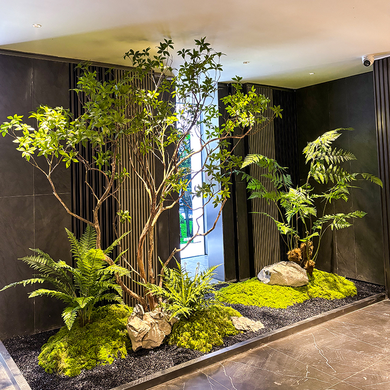 精品马醉木绿植造景橱窗植物室内仿真榕树装饰树大型假树简约景观