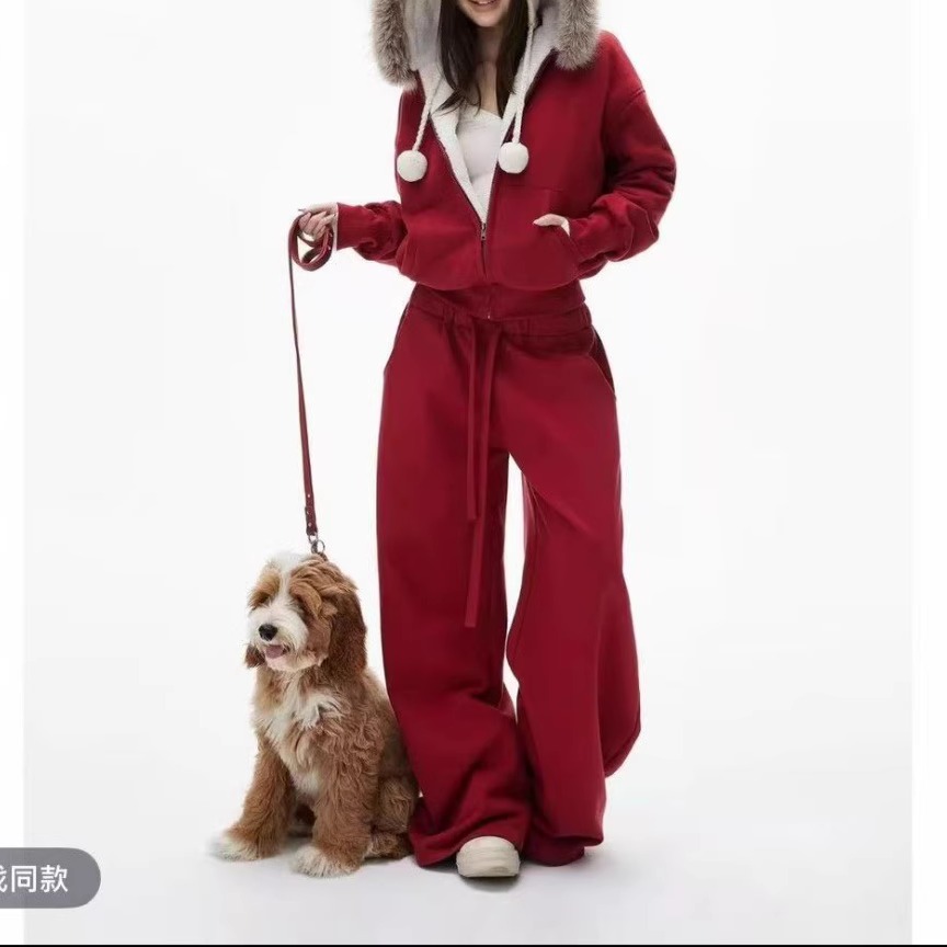 2025秋冬新款韩版时尚百搭休闲宽松显瘦连帽卫衣外套女