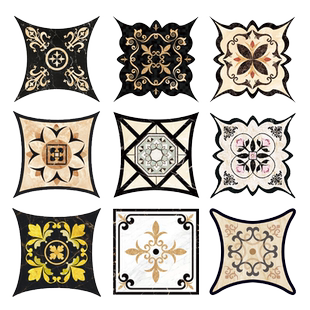 创意地板贴瓷砖贴纸客厅地面装饰地砖贴画防水耐磨地贴角花贴自粘