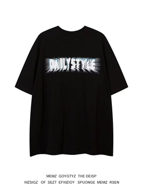 复古百搭潮牌美式高街hiphop短袖青少年街头宽松欧美半袖insT恤夏