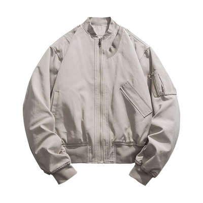 MEMZ日系复古纯色飞行员夹克百搭