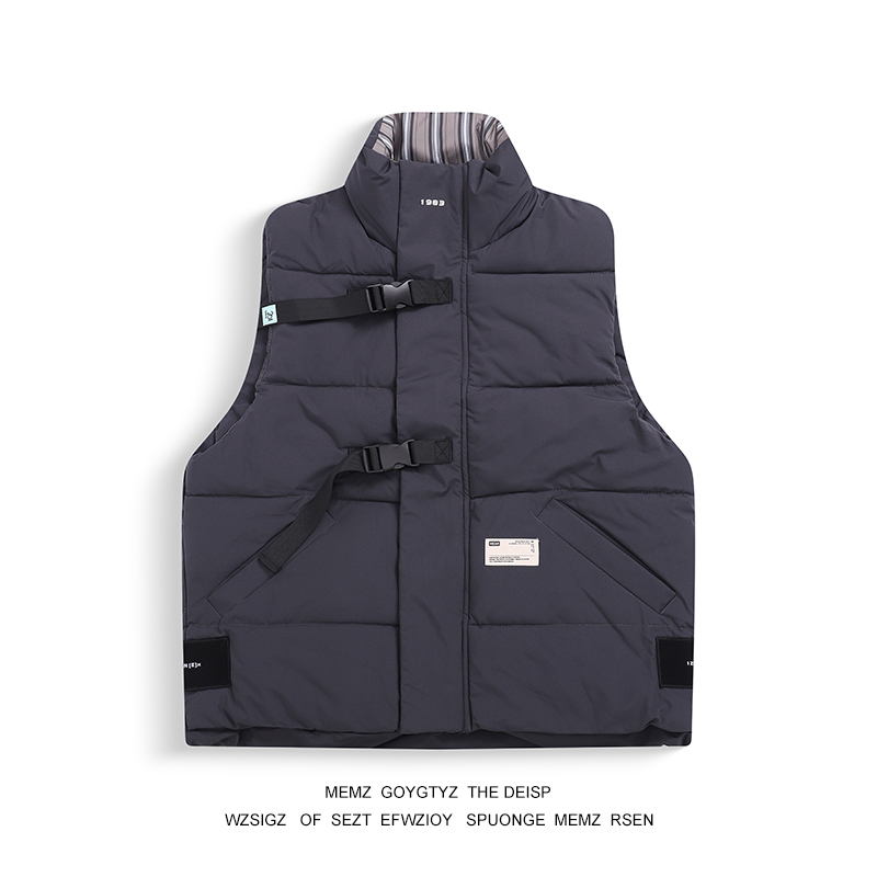 MEMZ秋冬美式棉马甲男高街宽松保暖背心外套潮牌加厚无袖坎肩棉服