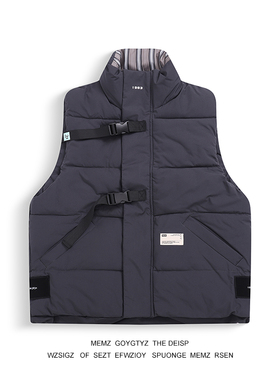 MEMZ秋冬美式棉马甲男高街宽松保暖背心外套潮牌加厚无袖坎肩棉服