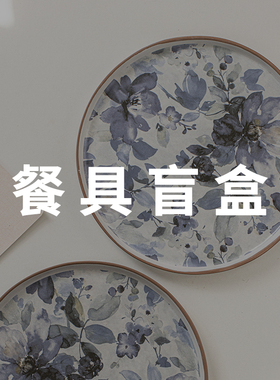 浅白doo陶瓷餐具盲盒福袋~复古风家用盘子高颜值马克杯碗随机发货