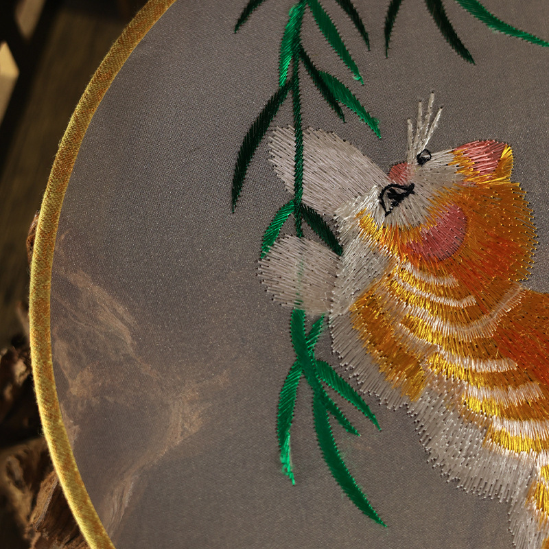 刺绣团扇古风团扇刺绣扇子汉服团扇双面团扇苏绣团扇儿童团扇圆扇