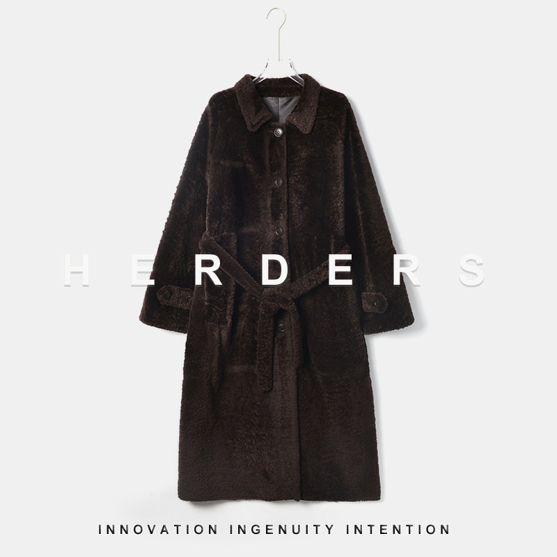 【马哥粉丝专享】 长款小翻领纽扣款系带皮毛一体 40580,女装/女士精品,皮草,淘宝优惠券,粉丝福利购,淘宝优惠卷