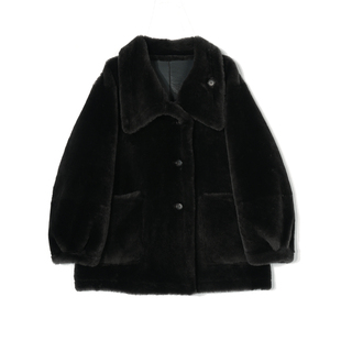 皮毛一体外套 翻领纽扣款 短款 52197 邢康莉甄选