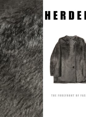 【辰大嗓严选】 中长款圆领纽扣款皮毛一体外套 52232