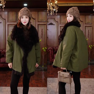 【辰大嗓严选】短款大毛领羽绒服外套 258871