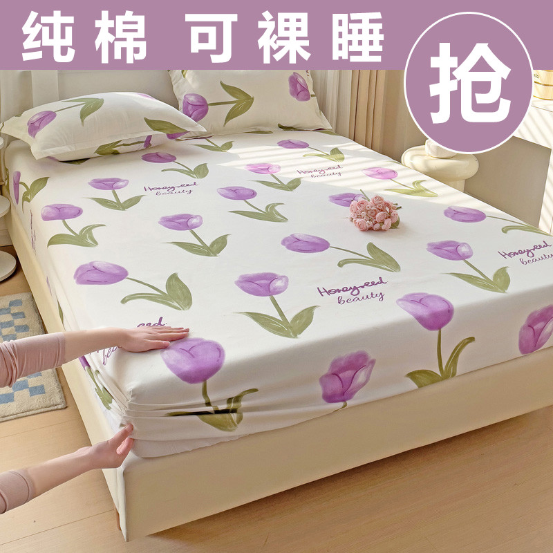 纯棉床笠单件全棉加厚2025新款床罩保护罩席梦思床垫套床单防尘罩