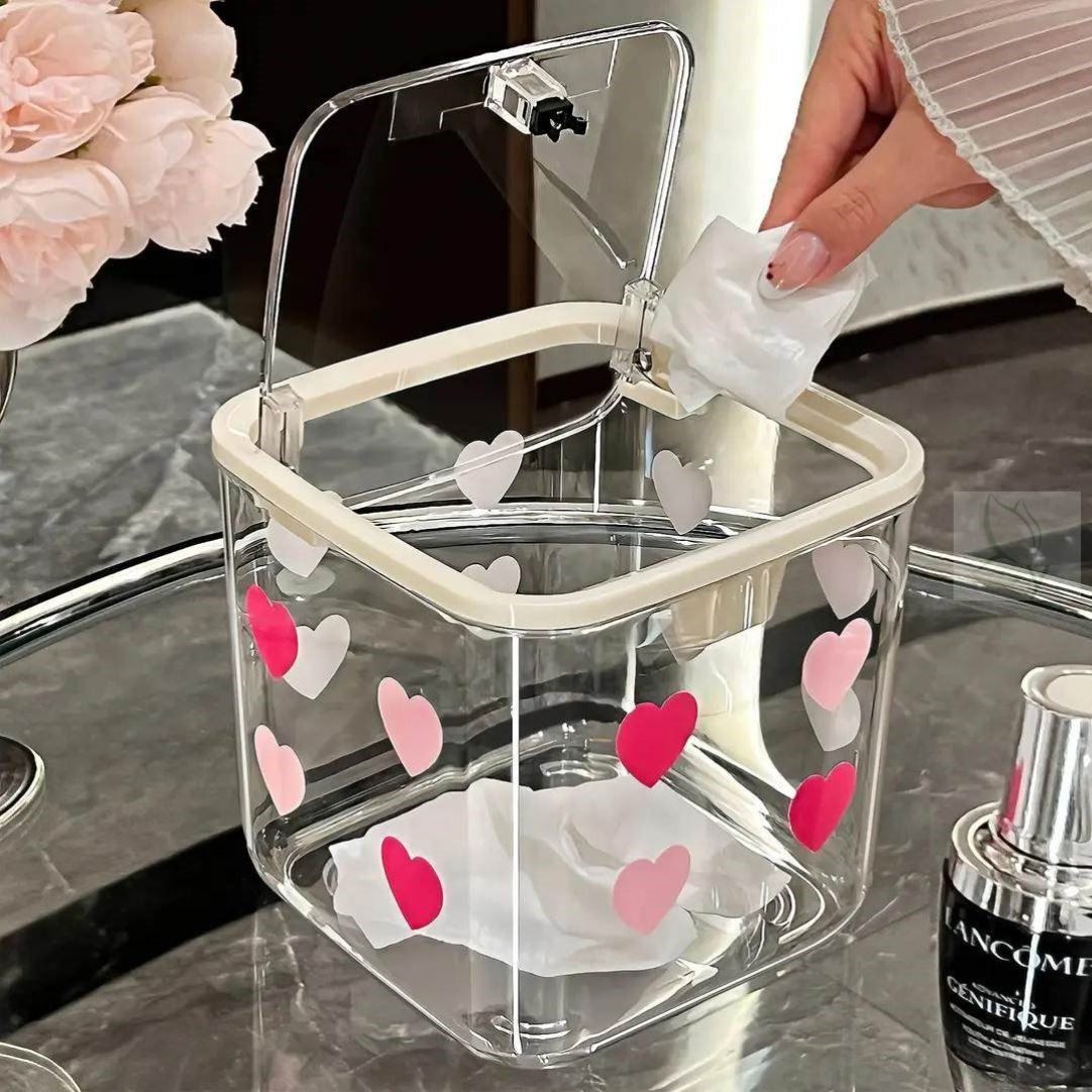 高颜值创意卧室茶几桌上迷你可爱车载收纳按压式桌面小垃圾桶