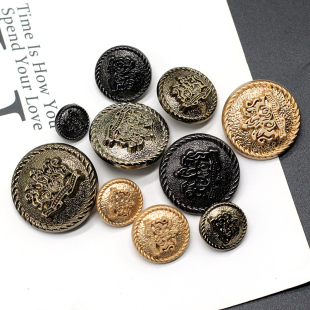 饰扣 圆形装 金色纽扣扣子高档金属女大衣风衣毛衣外套西装 百搭时尚