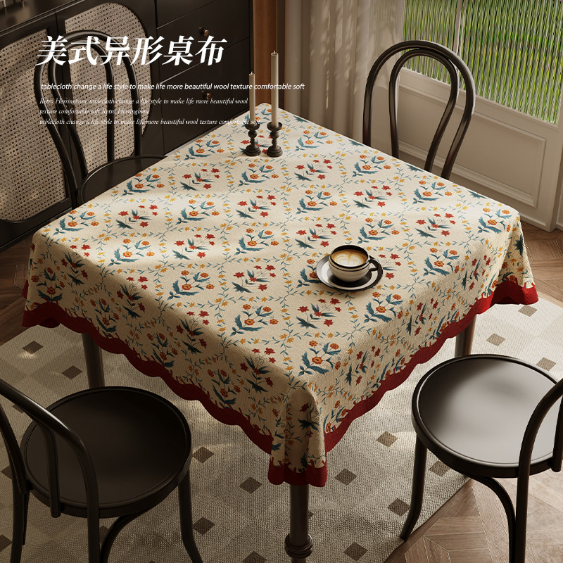 美式异形桌布防水防油免洗餐桌垫图片